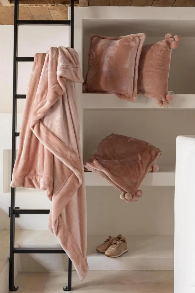 Cushions - Tender Pompons Cushion Aubepine 45 X 45 - MAISON VIVARAISE - SDE VIVARAISE WINKLER