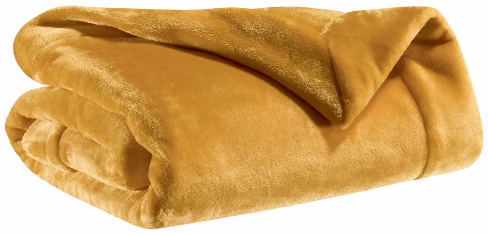 Throw blankets - Plaid Tender Ocre 150 x 200 - MAISON VIVARAISE - SDE VIVARAISE WINKLER