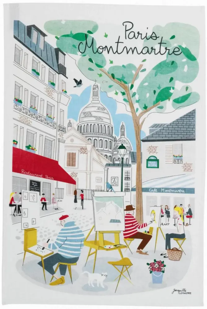 Dish towels - Kitchen Towel Paris Montmartre Ecru 48 X 72 - MAISON VIVARAISE - SDE VIVARAISE WINKLER