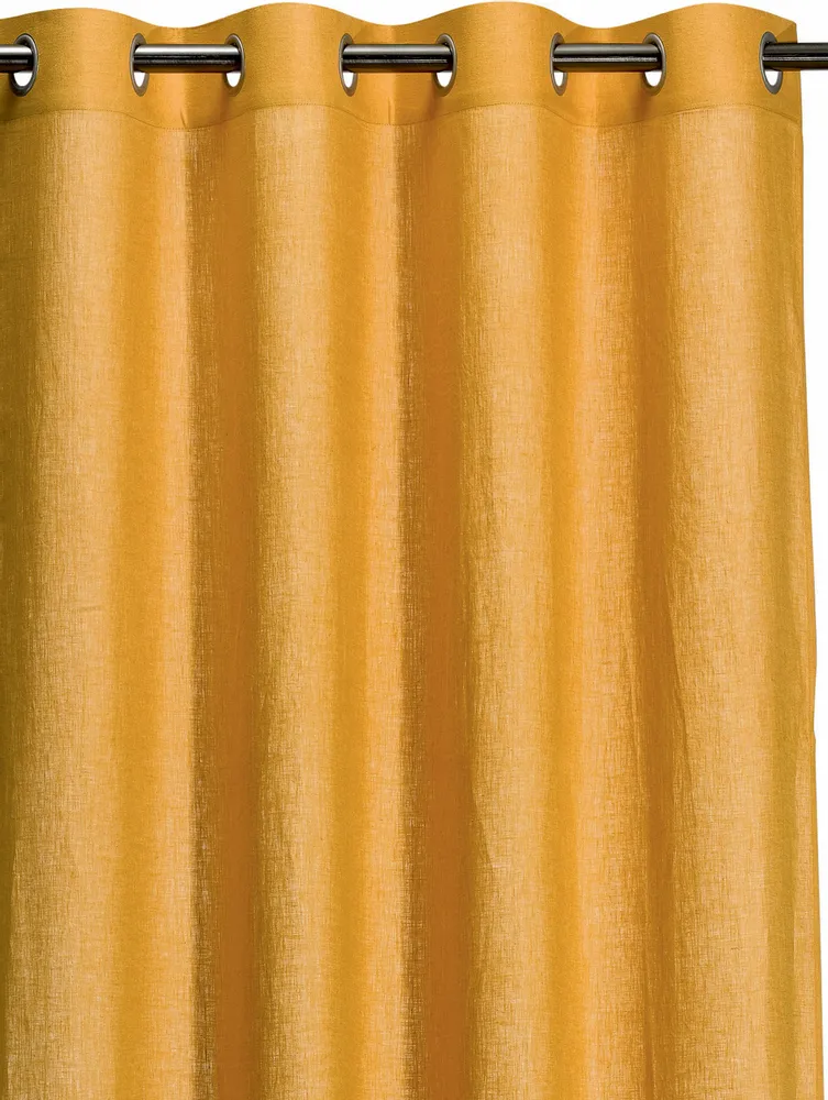 Curtains and window coverings - Curtain Stonewashed Zeff Ocre 140 X 280 - MAISON VIVARAISE - SDE VIVARAISE WINKLER