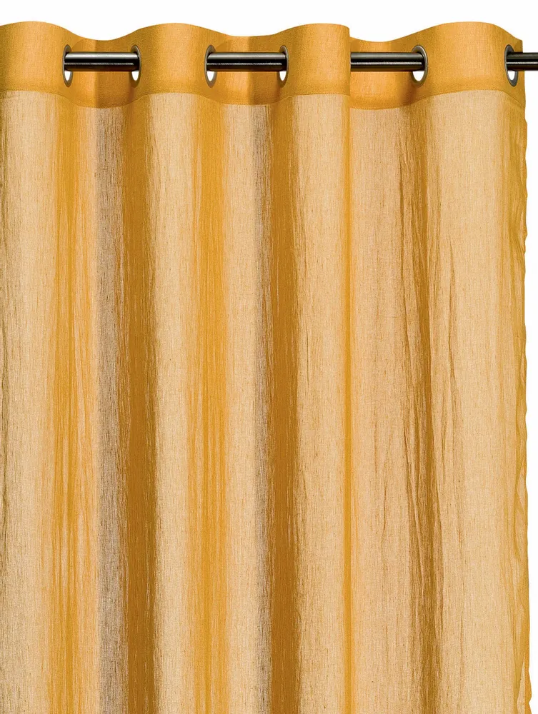 Curtains and window coverings - Zeff Voile Curtain Ocre 140 X 280 - MAISON VIVARAISE - SDE VIVARAISE WINKLER