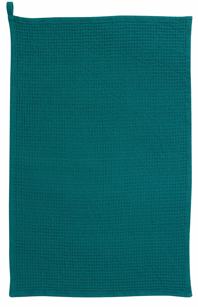 Torchons - Torchon nid d'abeilles uni Mumba Paon 50 x 70 - MAISON VIVARAISE - SDE VIVARAISE WINKLER