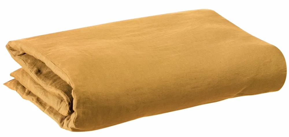 Linge de lit - Housse de couette Zeff Ocre 240 x 220 - MAISON VIVARAISE - SDE VIVARAISE WINKLER