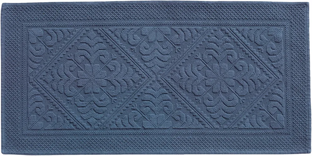 Autres linges de bain - Tapis de bain uni Enzo Tempête 54 x 110 - MAISON VIVARAISE - SDE VIVARAISE WINKLER