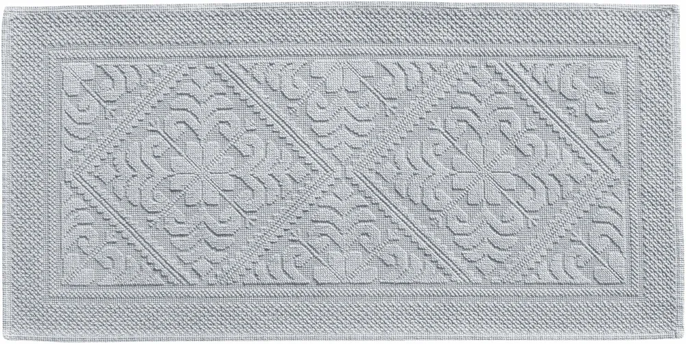 Autres linges de bain - Tapis de bain uni Enzo Perle 54 x 110 - MAISON VIVARAISE - SDE VIVARAISE WINKLER