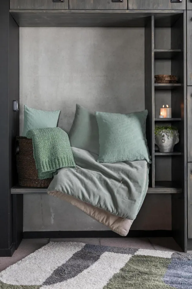 Cushions - Plain Cushion Elise Opaline 40 X 65 - MAISON VIVARAISE - SDE VIVARAISE WINKLER