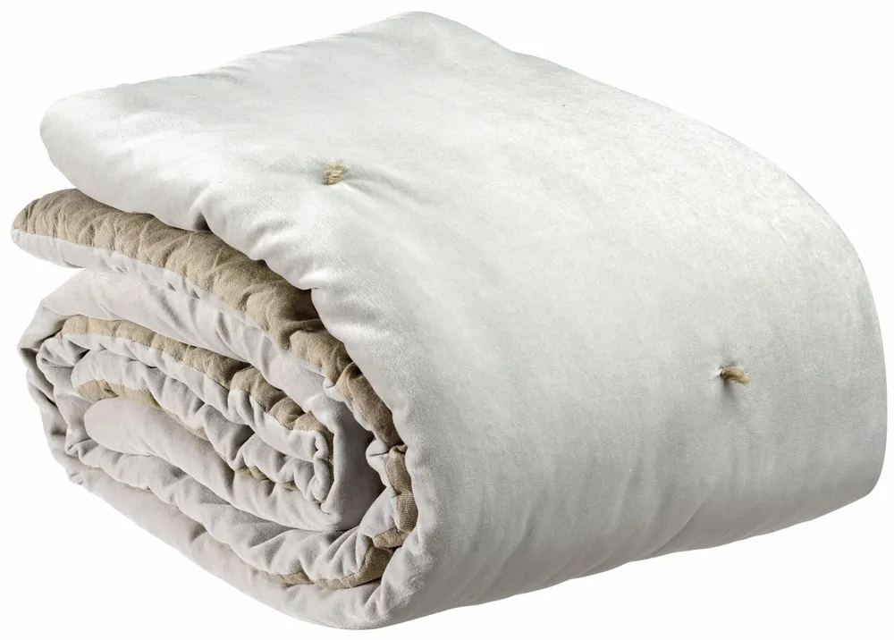 Plaids - Plaid points noués Elise Perle 140 x 200 - MAISON VIVARAISE - SDE VIVARAISE WINKLER