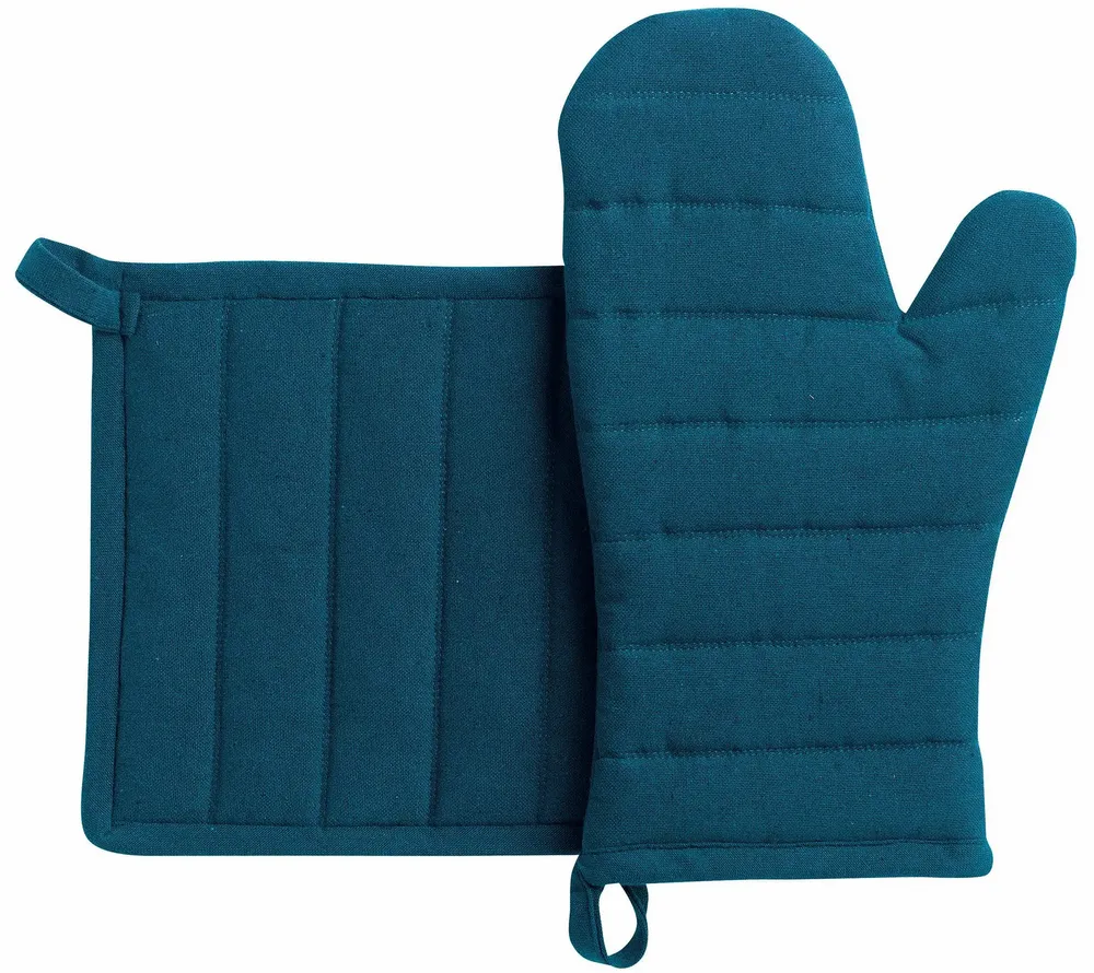 Maniques - Lot gant de cuisine/manique recyclé Jona Paon 15 x 30 - MAISON VIVARAISE - SDE VIVARAISE WINKLER