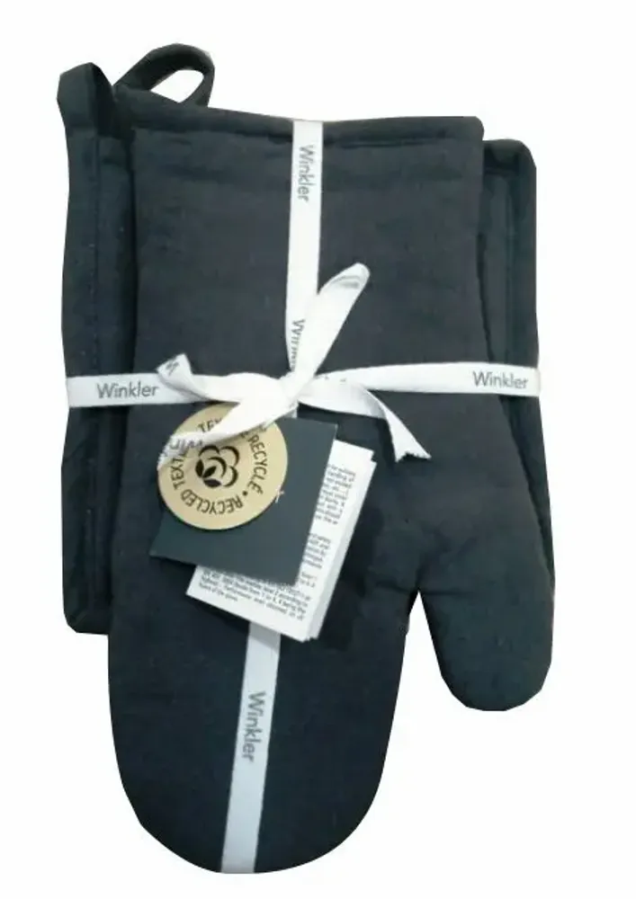 Potholders - Recycled Oven Mitt and Pot Holder Jona Tournesol 15 X 30 - MAISON VIVARAISE - SDE VIVARAISE WINKLER