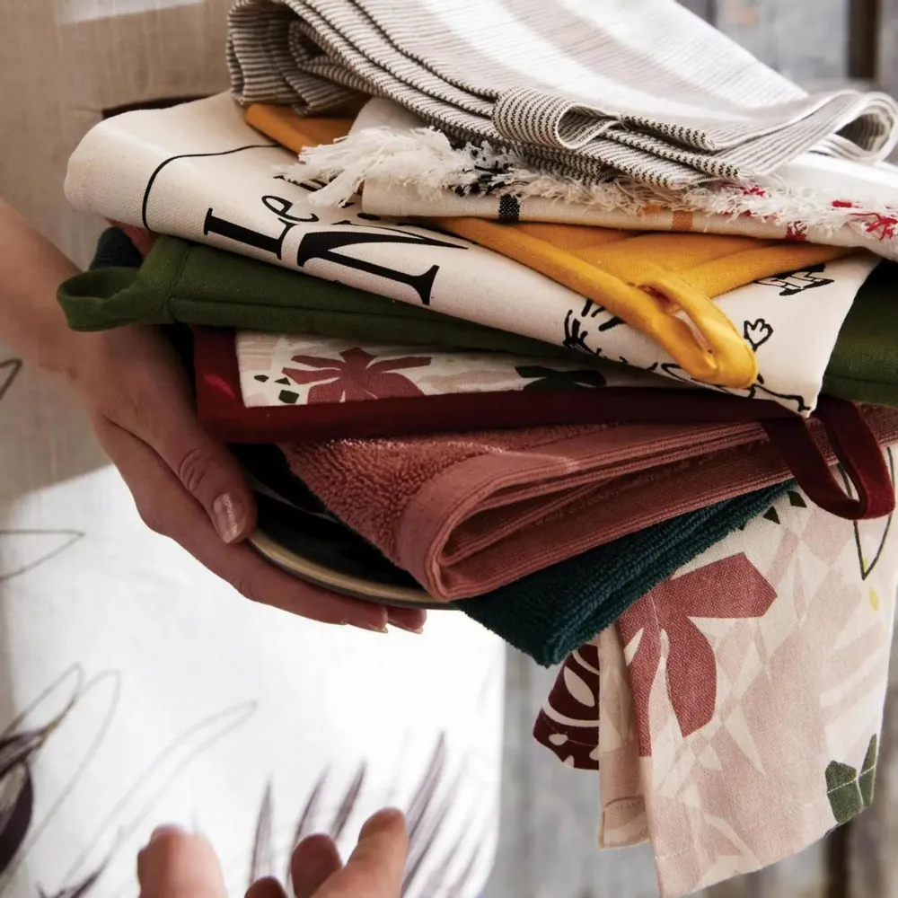 Kitchen utensils - Curl Eyelet Hand Towel Sapin 50 X 50 - MAISON VIVARAISE - SDE VIVARAISE WINKLER