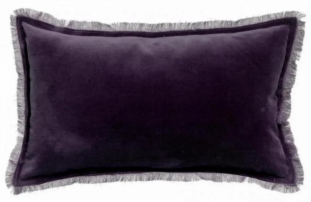 Coussins - Coussin uni Fara Raisin 30 x 50 - MAISON VIVARAISE - SDE VIVARAISE WINKLER
