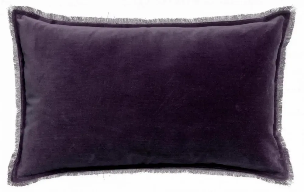 Coussins - Coussin uni Fara Raisin 40 x 65 - MAISON VIVARAISE - SDE VIVARAISE WINKLER