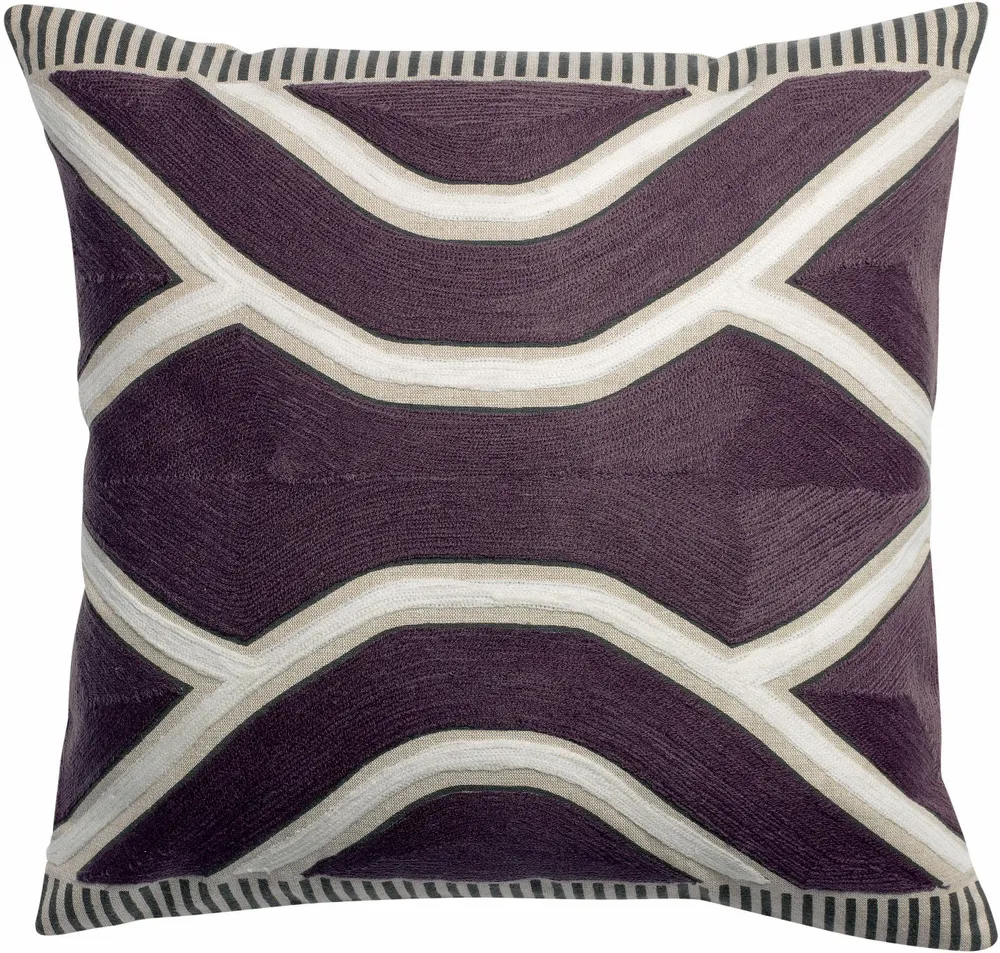 Coussins - Coussin Johan brodé Raisin 45 x 45 - MAISON VIVARAISE - SDE VIVARAISE WINKLER