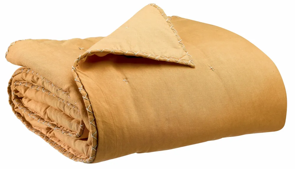 Bed linens - Bed Cover Nala Ocre 180 X 260 - MAISON VIVARAISE - SDE VIVARAISE WINKLER