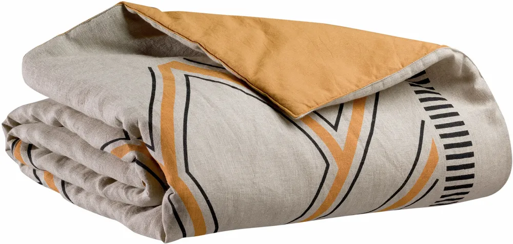 Bed linens - Eiderdown Zeff Johan Ocre 80 X 180 - MAISON VIVARAISE - SDE VIVARAISE WINKLER