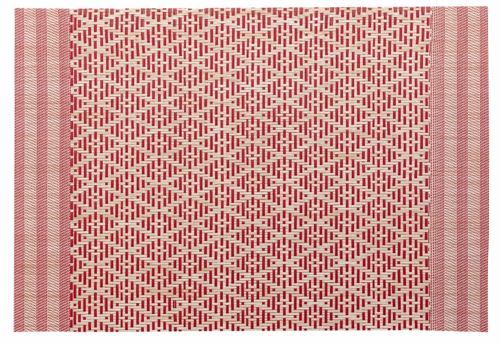 Table cloths - Kadra Placemat Set Naturel/Rouge 33 X 45 - MAISON VIVARAISE - SDE VIVARAISE WINKLER