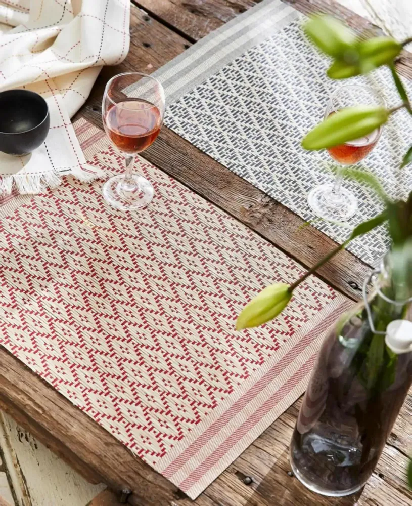 Table cloths - Kadra Placemat Set Naturel/Noir 33 X 45 - MAISON VIVARAISE - SDE VIVARAISE WINKLER