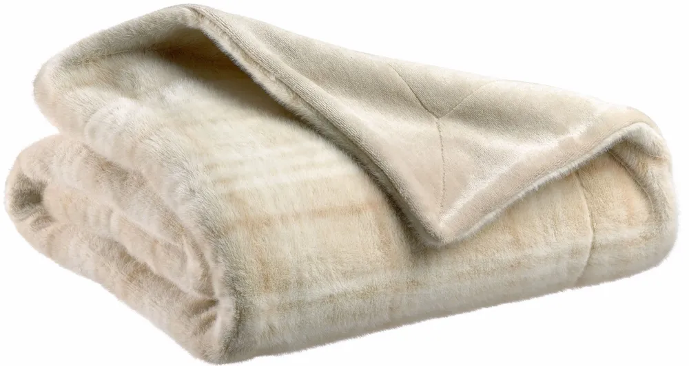 Throw blankets - Throw Luba Sable 140 X 180 - MAISON VIVARAISE - SDE VIVARAISE WINKLER