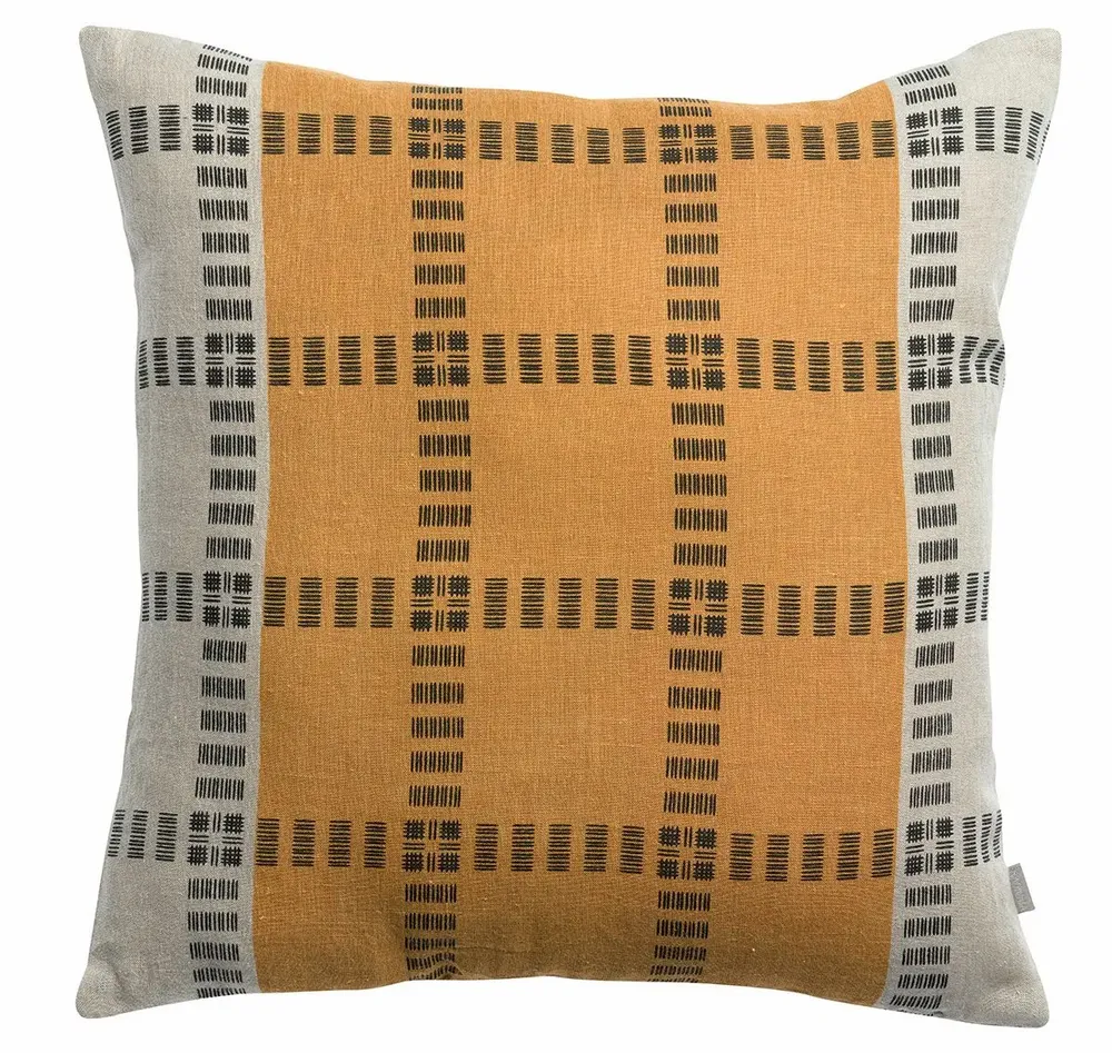 Cushions - Zeff Eden cushion Ocre 45 X 45 - MAISON VIVARAISE - SDE VIVARAISE WINKLER