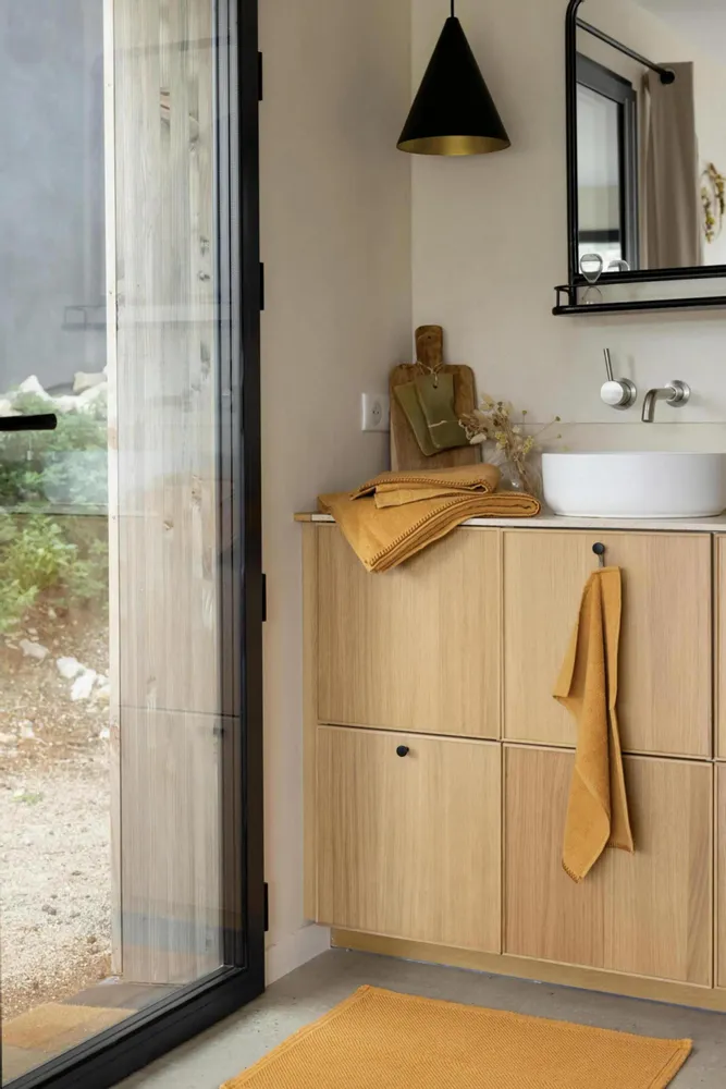 Other bath linens - Etia Bath Mat Moutarde 54 X 110 - MAISON VIVARAISE - SDE VIVARAISE WINKLER