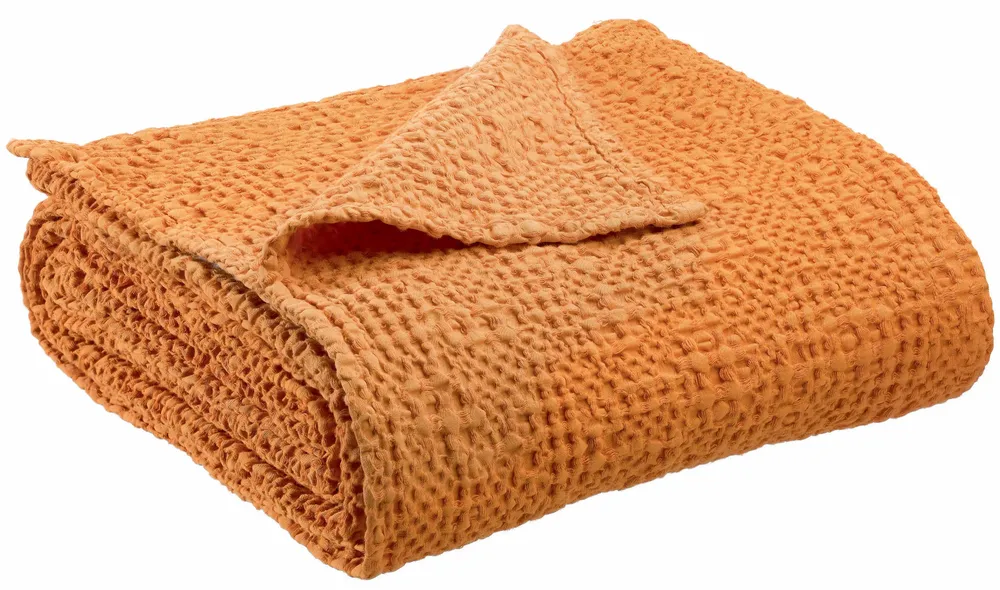 Bed linens - Tana Bed Throw Moutarde 180 X 260 - MAISON VIVARAISE - SDE VIVARAISE WINKLER