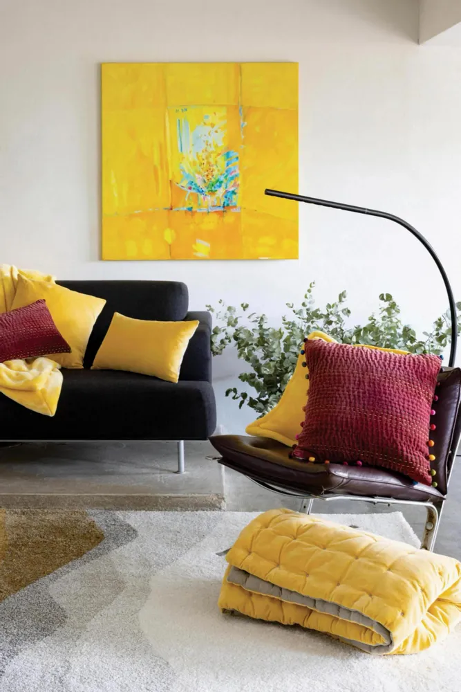 Cushions - Cushion Elise Mimosa 45 X 45 - MAISON VIVARAISE - SDE VIVARAISE WINKLER