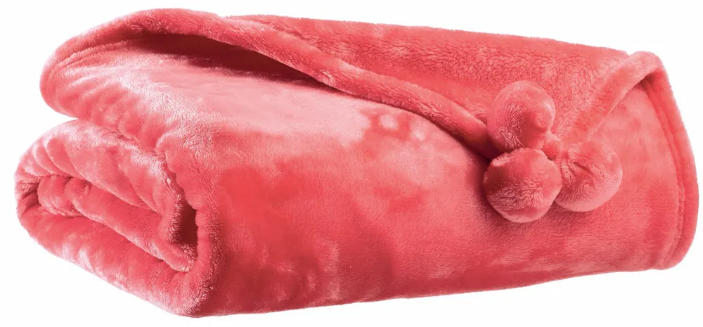 Throw blankets - Throw Tender Pompoms Malabar 130 X 170 - MAISON VIVARAISE - SDE VIVARAISE WINKLER