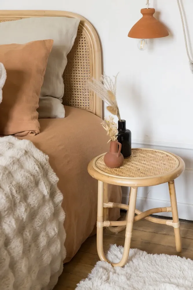 Linge de lit - Housse de couette Kala Cannelle 240 x 220 - MAISON VIVARAISE - SDE VIVARAISE WINKLER