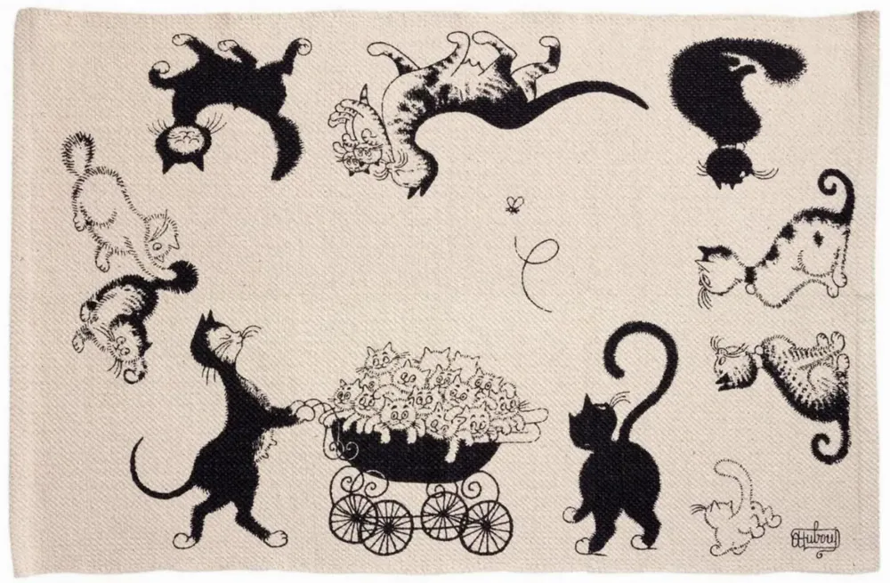 Tapis - Tapis Dubout Multi Chats Ecru 60 x 90 - MAISON VIVARAISE - SDE VIVARAISE WINKLER