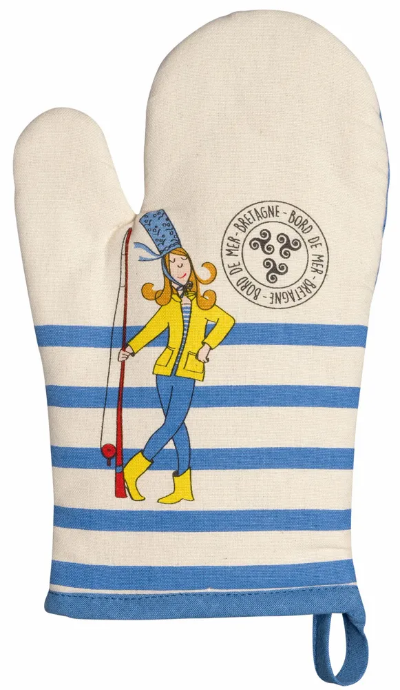 Maniques - Gant de cuisine Apéro breton Ecru 18 x 28 - MAISON VIVARAISE - SDE VIVARAISE WINKLER