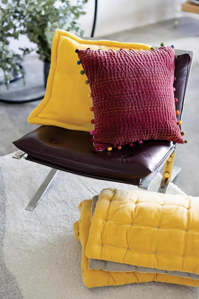 Coussins - Coussin Tender Mimosa 50 x 50 - MAISON VIVARAISE - SDE VIVARAISE WINKLER