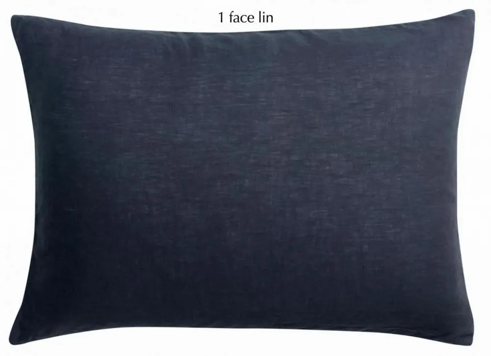 Linge de lit - Taie d'oreiller Linco Marine 50 x 75 - MAISON VIVARAISE - SDE VIVARAISE WINKLER