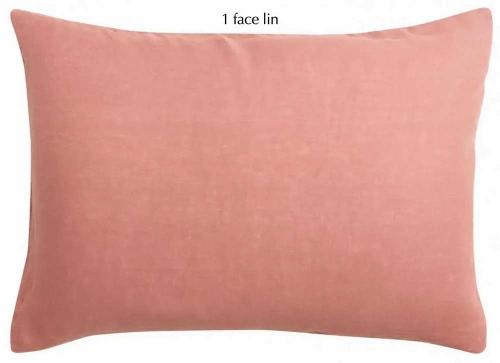 Linge de lit - Taie d'oreiller Linco Blush 50 x 75 - MAISON VIVARAISE - SDE VIVARAISE WINKLER