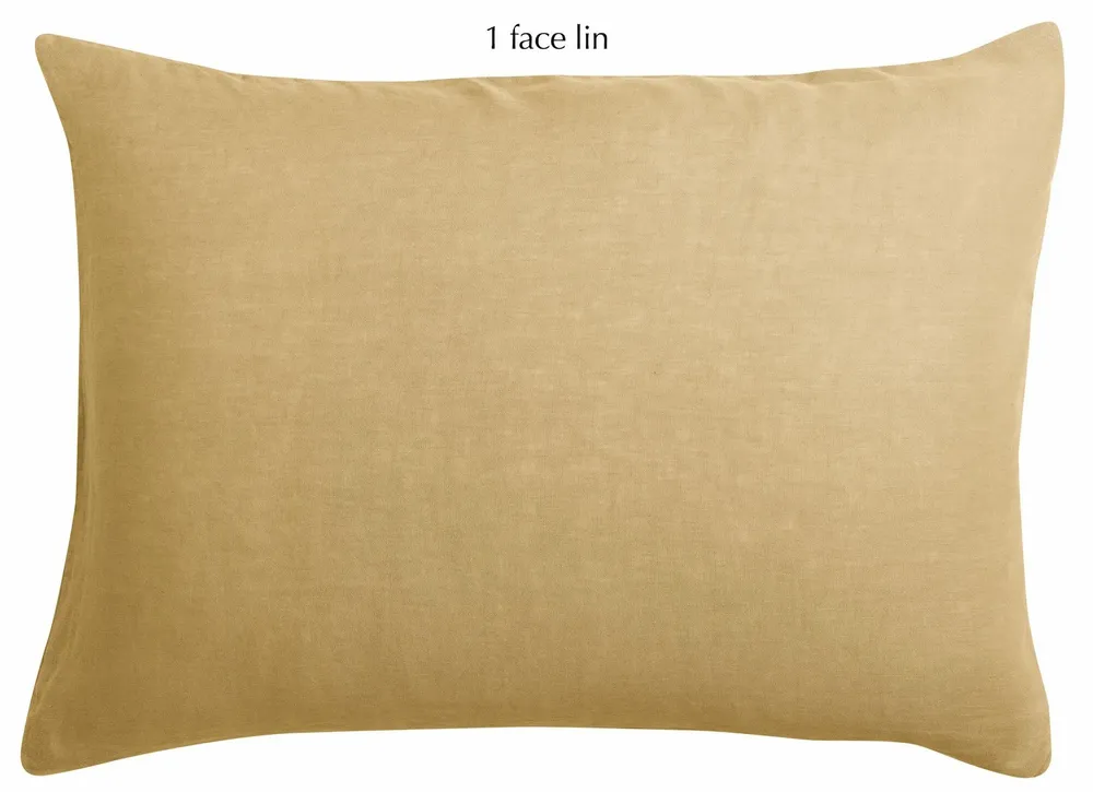 Linge de lit - Taie d'oreiller Linco Gold 50 x 75 - MAISON VIVARAISE - SDE VIVARAISE WINKLER