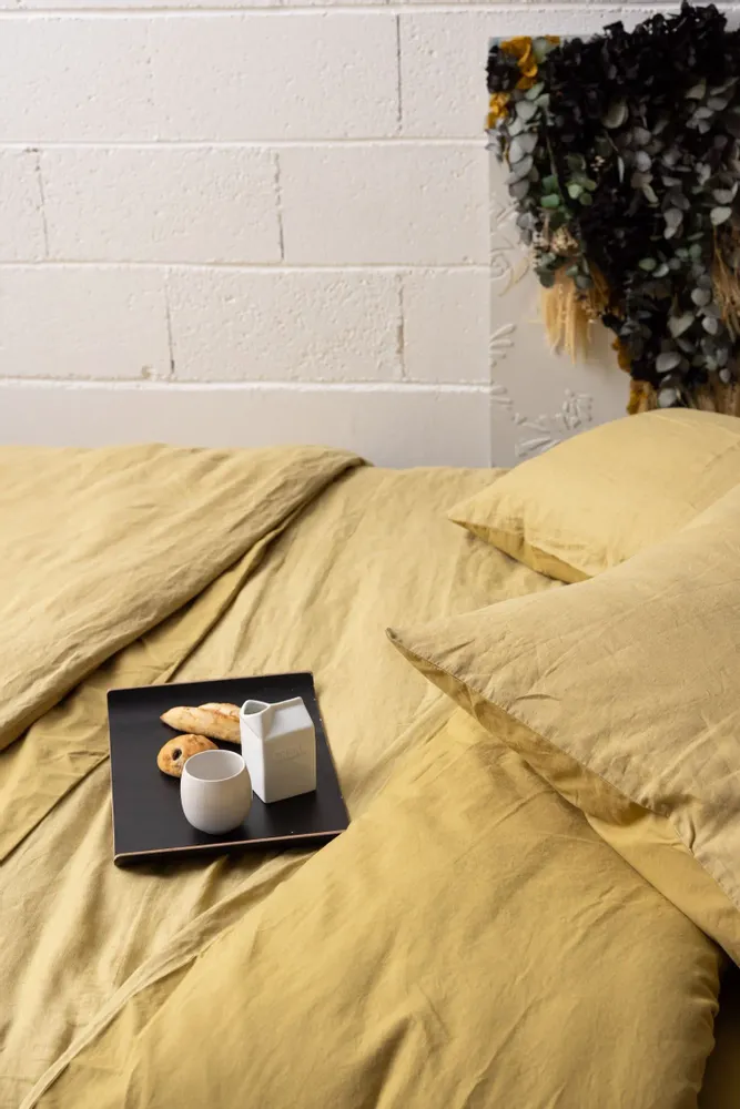 Bed linens - Linco Duvet Cover Gold 85 X 200 - MAISON VIVARAISE - SDE VIVARAISE WINKLER