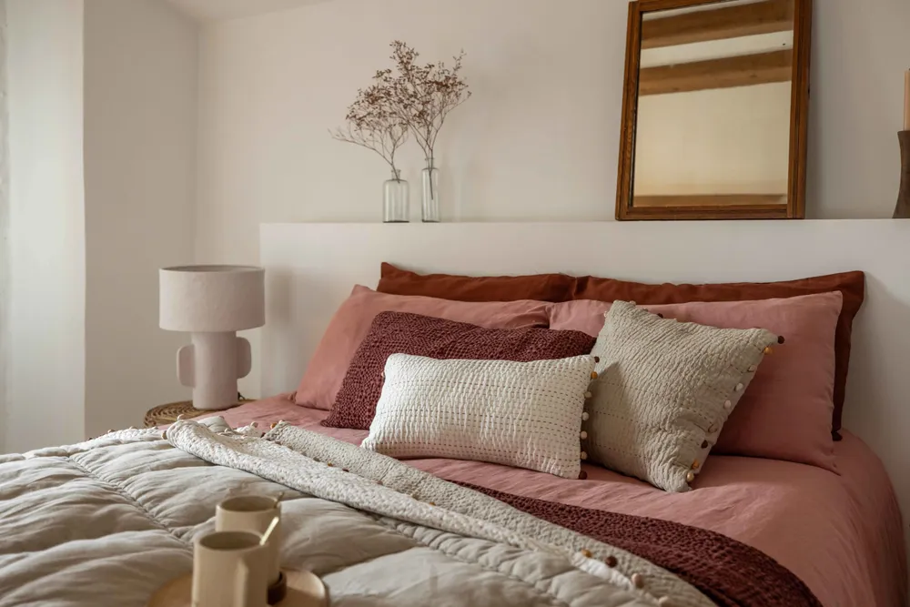 Bed linens - Linco Duvet Cover Blush 260 X 240 - MAISON VIVARAISE - SDE VIVARAISE WINKLER