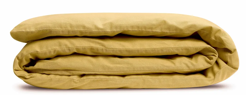 Bed linens - Calita Duvet Cover Gold 85 X 200 - MAISON VIVARAISE - SDE VIVARAISE WINKLER