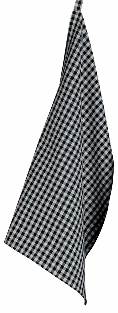 Dish towels - Recycled Tea Towel Billie Noir/Gris 50 X 70 - MAISON VIVARAISE - SDE VIVARAISE WINKLER