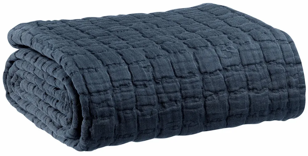 Plaids - Plaid Swami Marine 130 x 200 - MAISON VIVARAISE - SDE VIVARAISE WINKLER