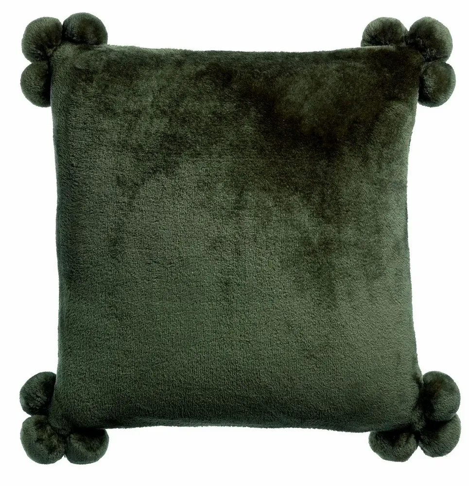 Coussins - Coussin Tender pompons Fougère 45 x 45 - MAISON VIVARAISE - SDE VIVARAISE WINKLER