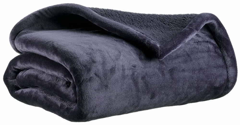 Throw blankets - Michka Throw Blanket Marine 130 X 160 - MAISON VIVARAISE - SDE VIVARAISE WINKLER