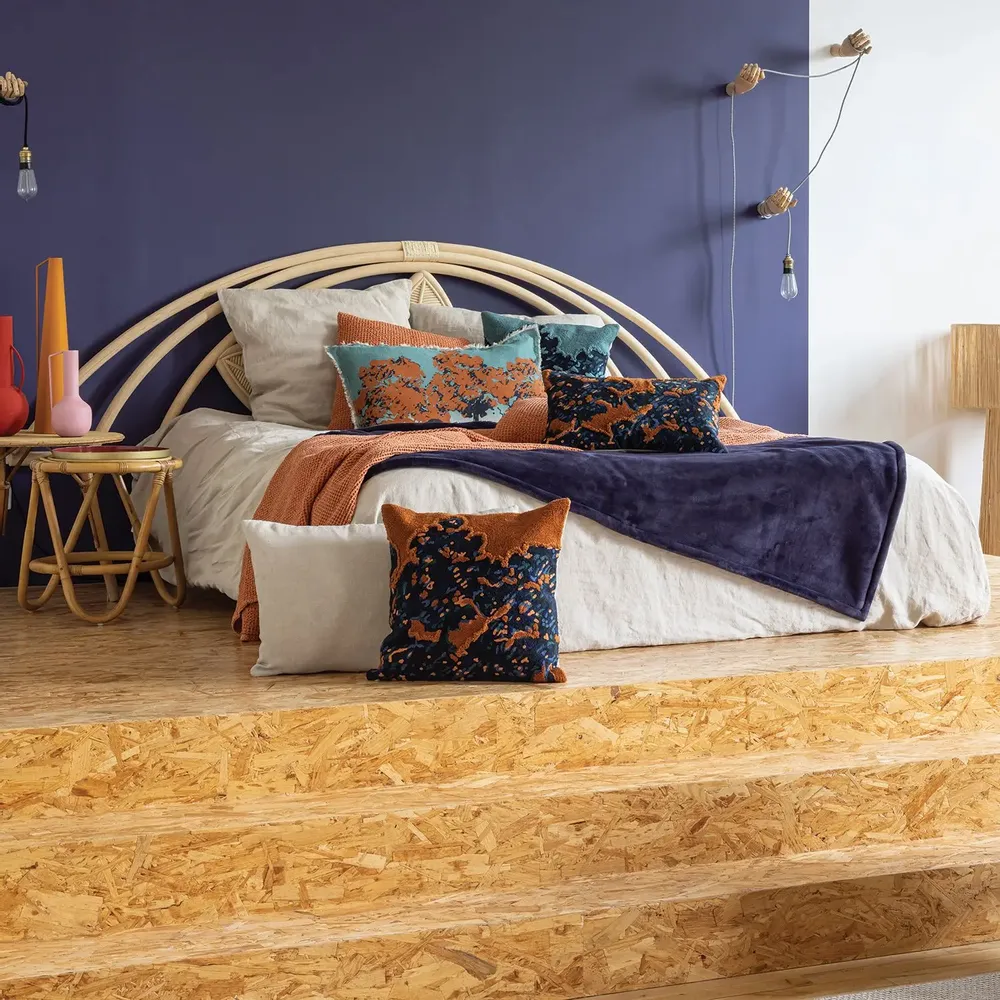 Throw blankets - Michka Throw Blanket Marine 130 X 160 - MAISON VIVARAISE - SDE VIVARAISE WINKLER