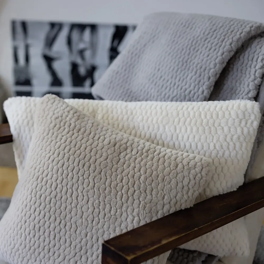 Plaids - Plaid Georgia Perle 140 x 180 - MAISON VIVARAISE - SDE VIVARAISE WINKLER