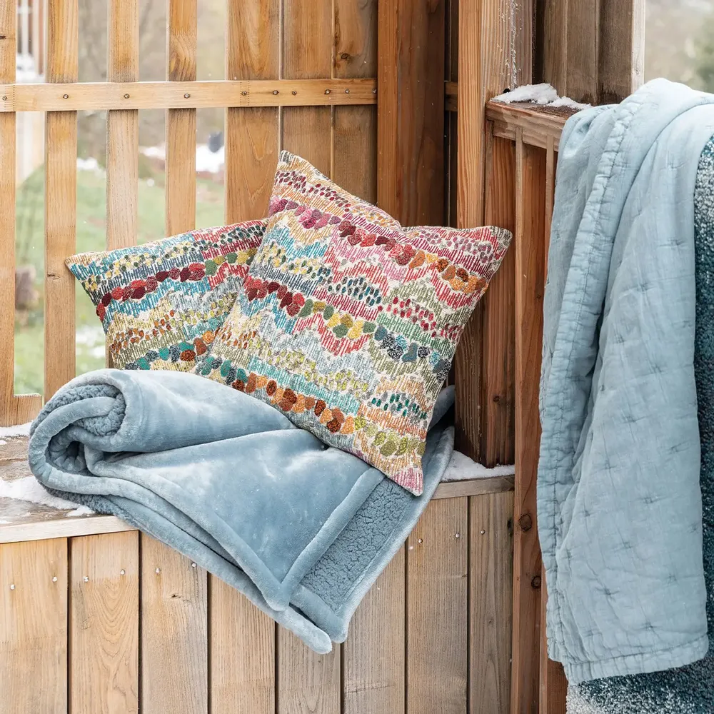 Bed linens - Michka Bed Throw Alizée 220 X 240 - MAISON VIVARAISE - SDE VIVARAISE WINKLER