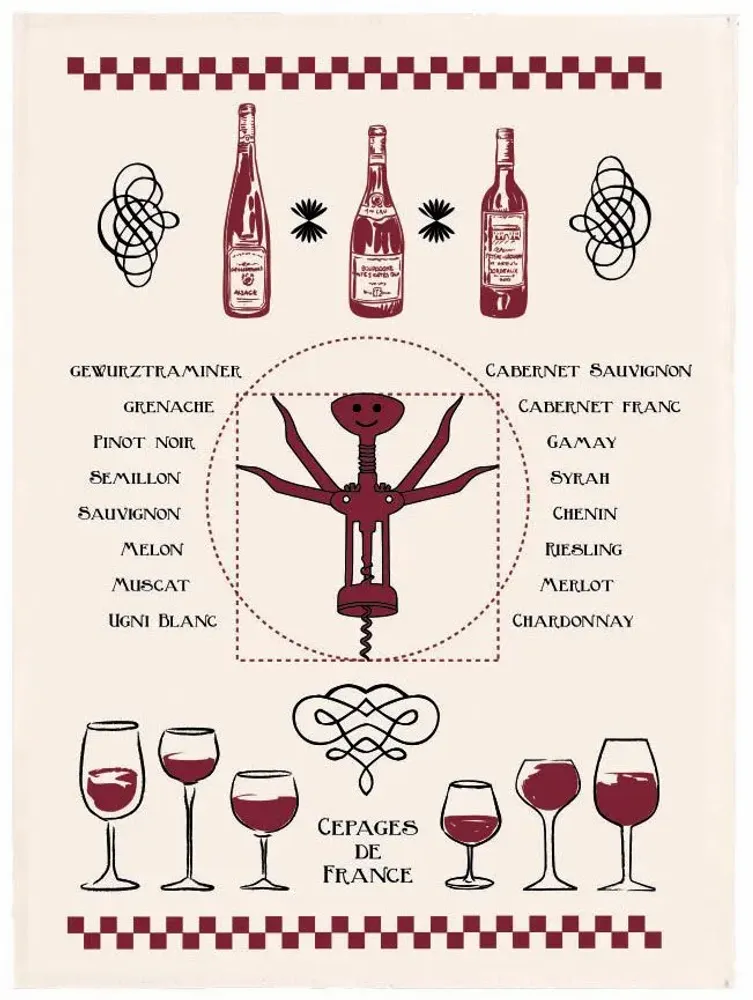 Dish towels - KITCHEN TOWEL VITRUVE - MAISON VIVARAISE - SDE VIVARAISE WINKLER