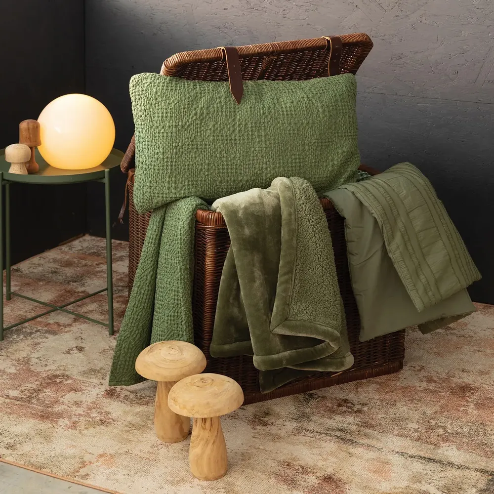 Linge de lit - Jeté de lit Michka Amande 220 x 240 - MAISON VIVARAISE - SDE VIVARAISE WINKLER