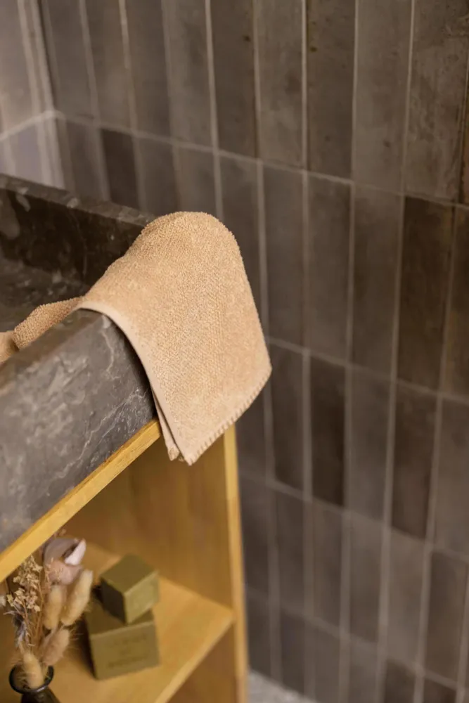 Bath towels - Guest Towel Bora Latte 30 X 50 - MAISON VIVARAISE - SDE VIVARAISE WINKLER