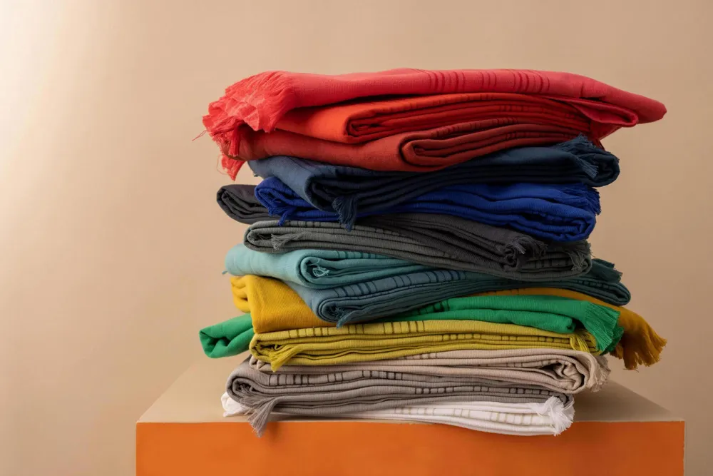 Linge de lit - Drap hammam Cancun Curacao 90 x 180 - MAISON VIVARAISE - SDE VIVARAISE WINKLER