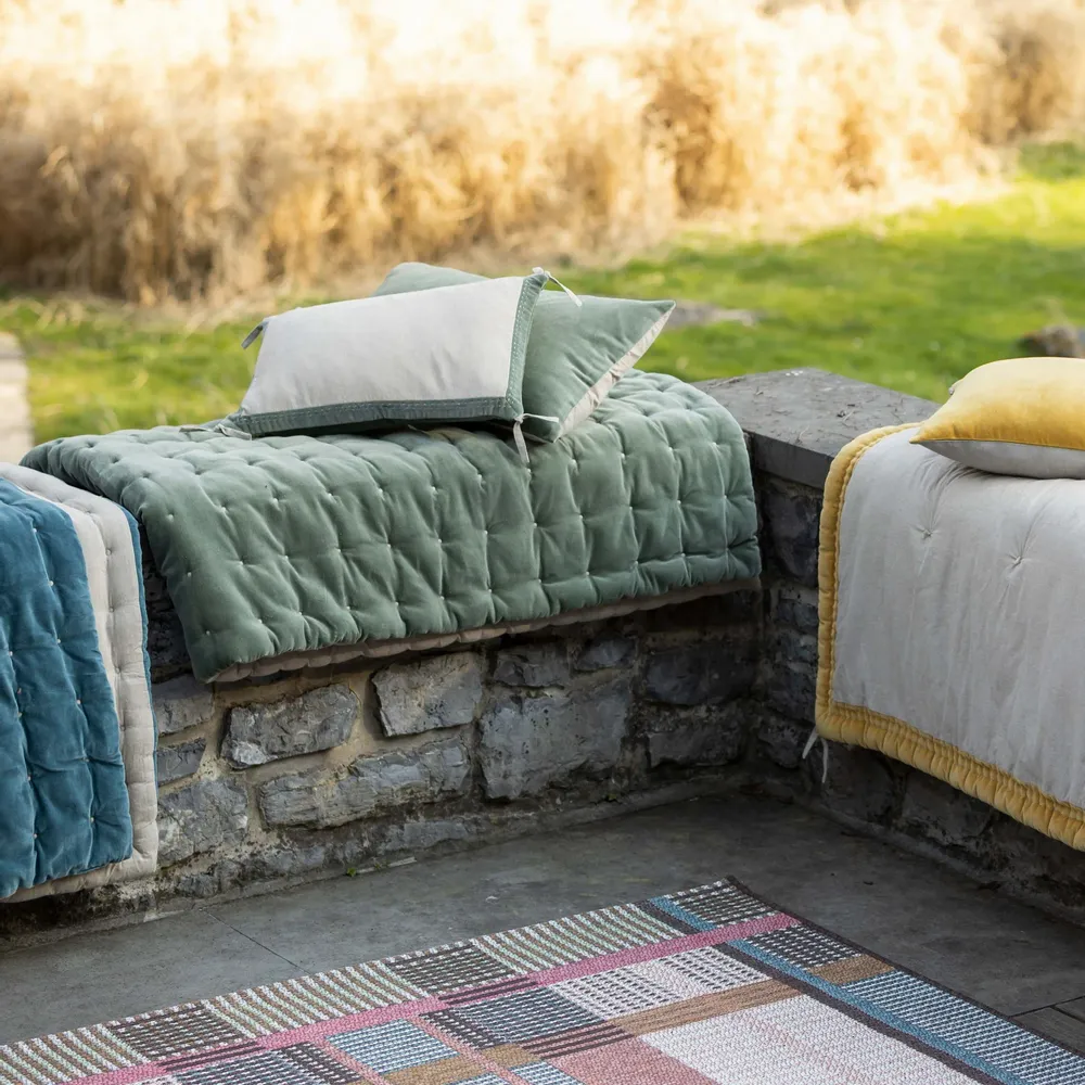 Cushions - Plain Cushion Elise Verveine 40 X 65 - MAISON VIVARAISE - SDE VIVARAISE WINKLER