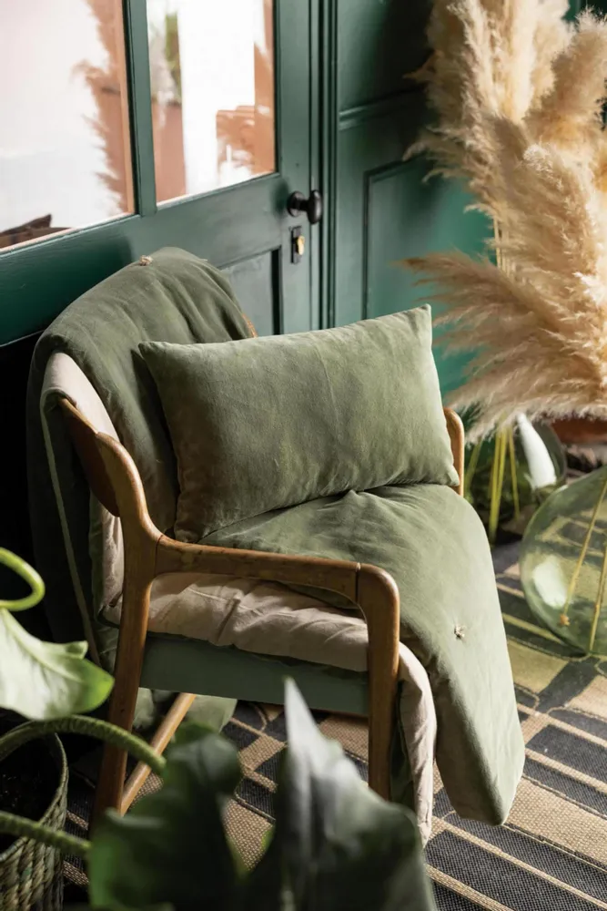 Cushions - Plain Cushion Elise Verveine 45 X 45 - MAISON VIVARAISE - SDE VIVARAISE WINKLER